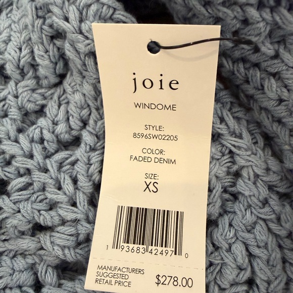 NWT Joie Windome Sweater in Faded Denim - Size XS - Picture 5 of 7